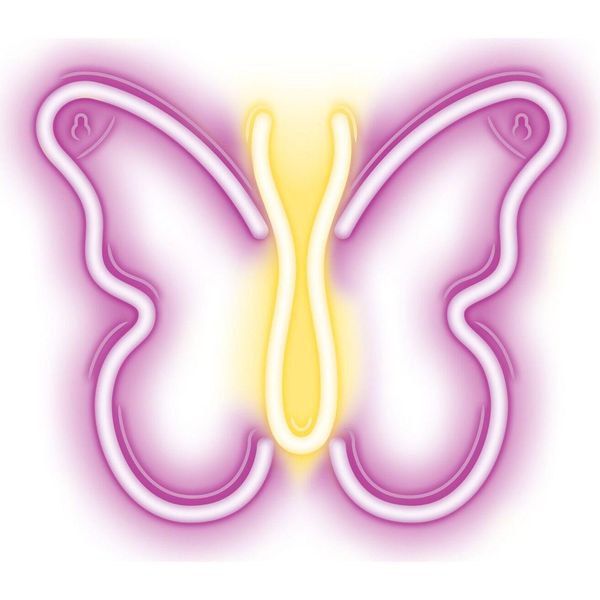 Neon Led Sign Light Usb Led Light Home Illuminated Sign Night Light Butterfly Pink-image