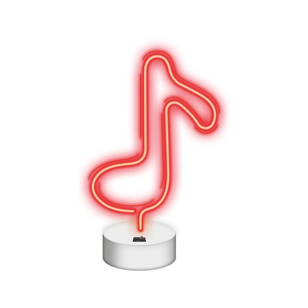 Neon Led Sign Light Batteria / Usb Led Light Home Illuminated Sign Night Light Music Note-Red-image