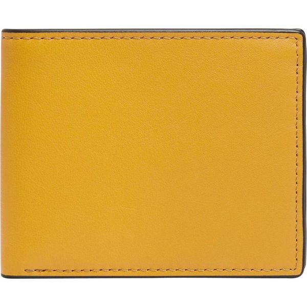 Fossil Pelle Portafoglio Steven Fpw Bifold Wallet Mustard Giallo-image