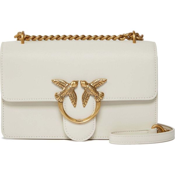 Pinko Borsa A Tracolla Love One Mini Dc White - Antique Gold Avorio-image