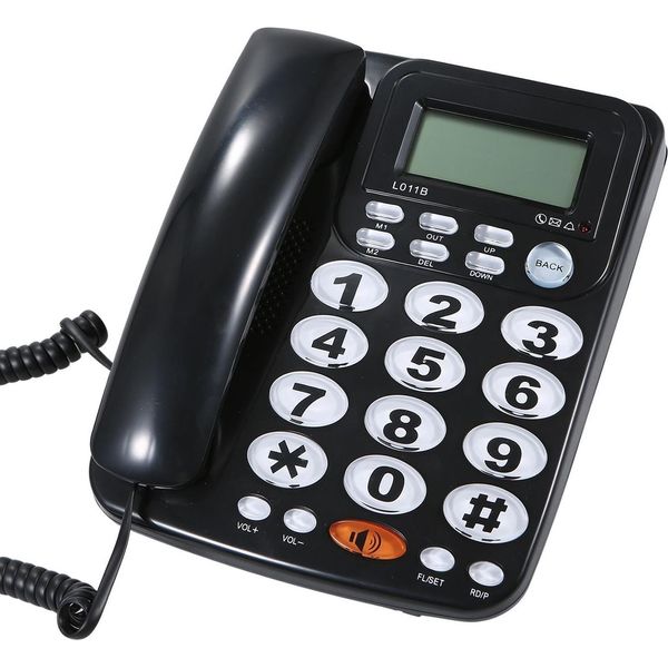 L011B Linea Telefonica Fissa Per L'ufficio E La Casa, A Mani Libere | Personalizzazione Della Luminosità Su 5 Livelli | 50 Gruppi Per Le Chiamate In Entrata + 14 Gruppi Per La Memorizzazione Delle Chiamate In Uscita | 16 Suonerie-image