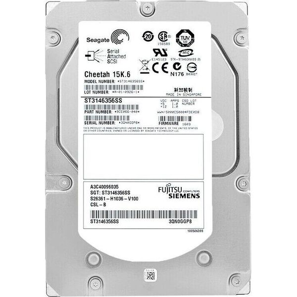 Disco Rigido Fujitsu 146Gb ST3146356SS 15000Rpm Sas 3,5" Pollici A3C40096035"-image