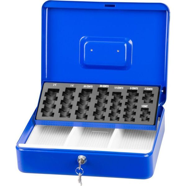 Cassetta Cashbox 300X240X90 Mm, Per Denaro E Monete-image