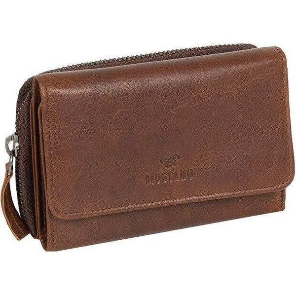 Mustang Pelle Portafoglio Como Heze Wallet Cognac Marrone Chiaro-image
