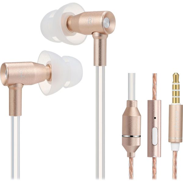 FC31 Cuffie Binaurali In-Ear, Interfaccia Da 3,5 Mm, Cuffie Cablate Con Canale D'aria Di Grano, Cuffie A Prova Di Radiazioni, Oro Ricco, Gera-image