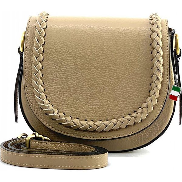 Florence Borsa A Tracolla In Pelle Borsa A Tracolla Taupe Beige OTF806C-image