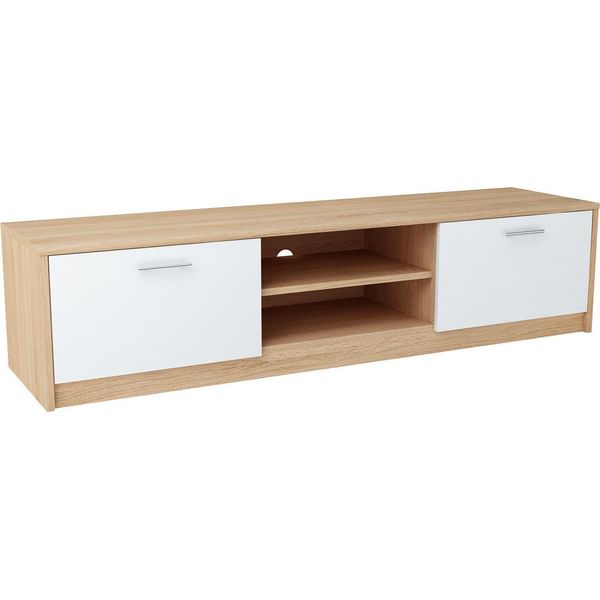 Tavolino Per Tv Silvio 1 – Rovere Sonoma / Bianco-image