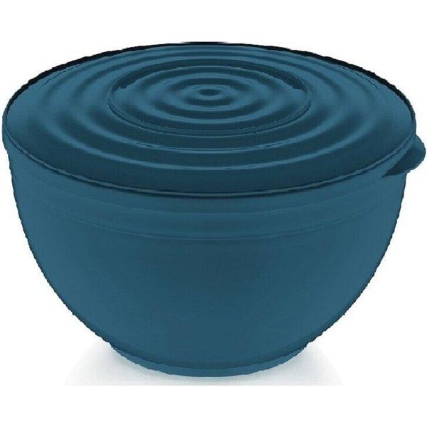 Michelino Ciotola Per Impastare Con Coperchio Insalatiera Lavabile In Lavastoviglie 5500Ml Blu-image