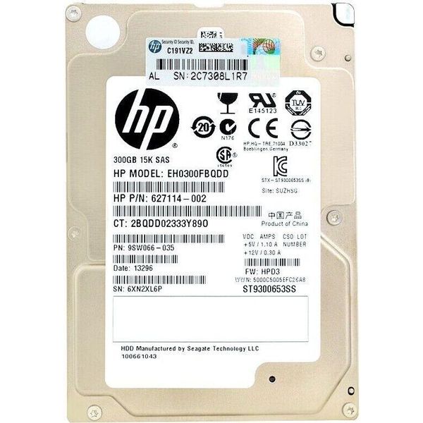 Disco Rigido Hp EH0300FBQDD 300GB 15000Rpm Sas Ii 2,5'' Pollici 627114-002-image