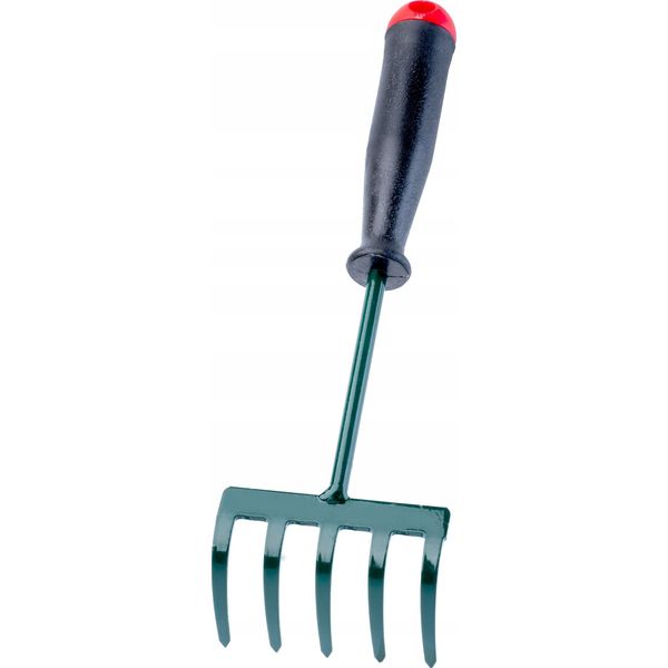 Rastrello Kadax, Piccolo Rastrello Con Manico, Scopa Per Foglie In Metallo, Rastrello Per Foglie Per Giardino E Aiuole-image