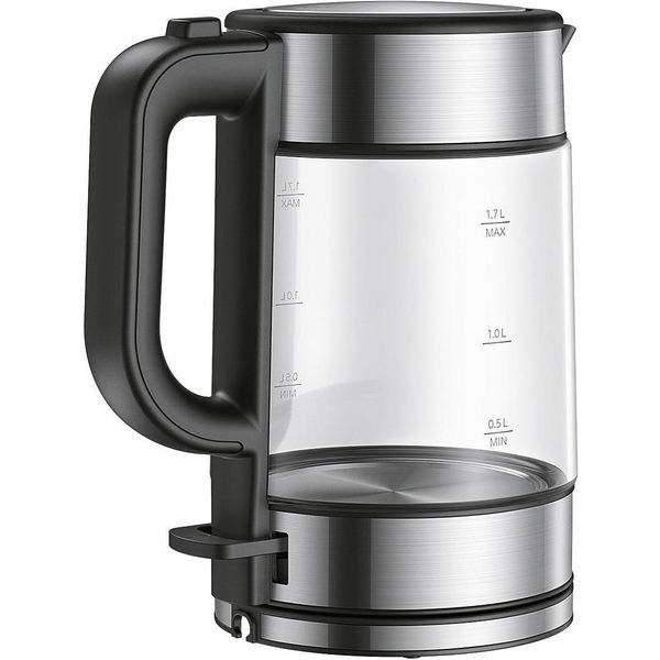 Xiaomi | Bollitore Elettrico In Vetro Ue | Elettrico | 2200 W | 1,7 L | Vetro | Base Girevole A 360° | Nero/Acciaio Inox-image