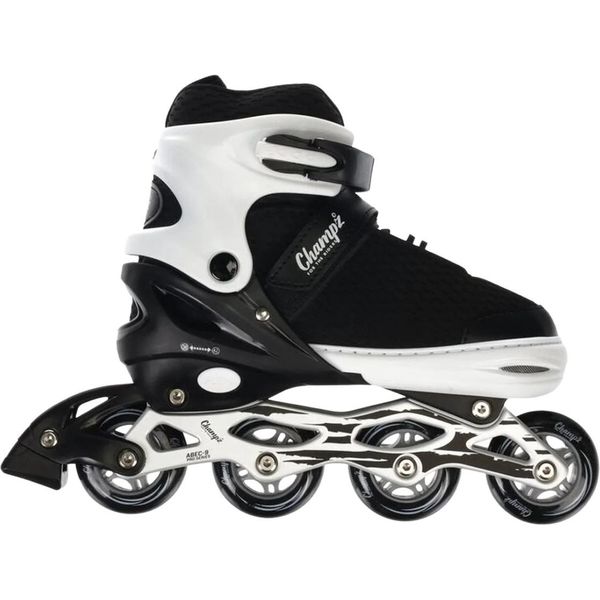 Pattini In Linea Champz Per Ragazzi - Pattini In Linea Pro - Nero - Taglia 33-37 Eu (Max 60 Kg)-image
