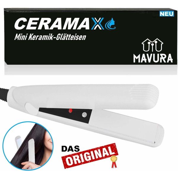 Ceramax Mini Piastra Da Viaggio In Ceramica Ferro Arricciacapelli Piastra Per Capelli Ferro Arricciacapelli-image