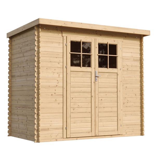 Casetta Da Giardino In Legno Con Pavimento Impregnato, Porta Con Serratura - L142Xl239Xh200 Cm 2,63 M2 -Timbela M310F+M310G-image