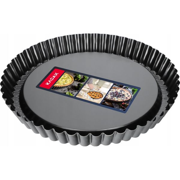Kadax "Prung"", Stampo Per Crostata In Lamiera Zincata E Antiaderente, 30 Cm, Nero"-image