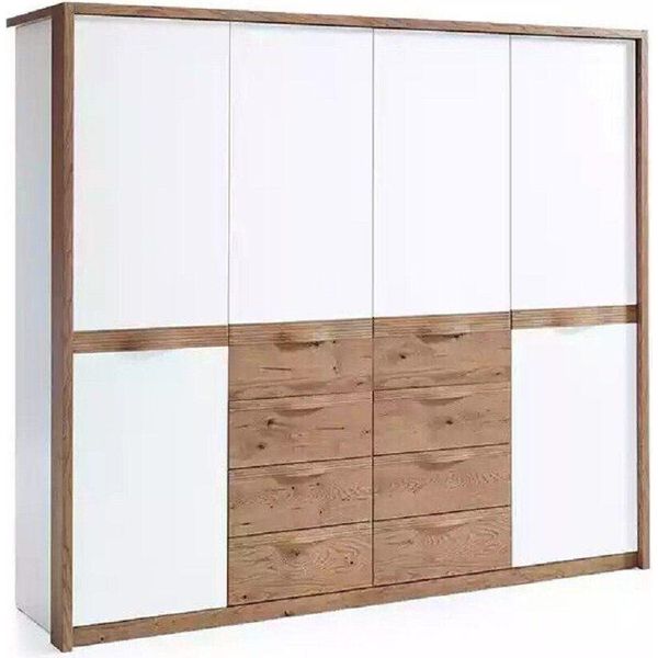 Armadio Con Cassetti In Legno Bianco Lusso Moderno Jvmoebel-image
