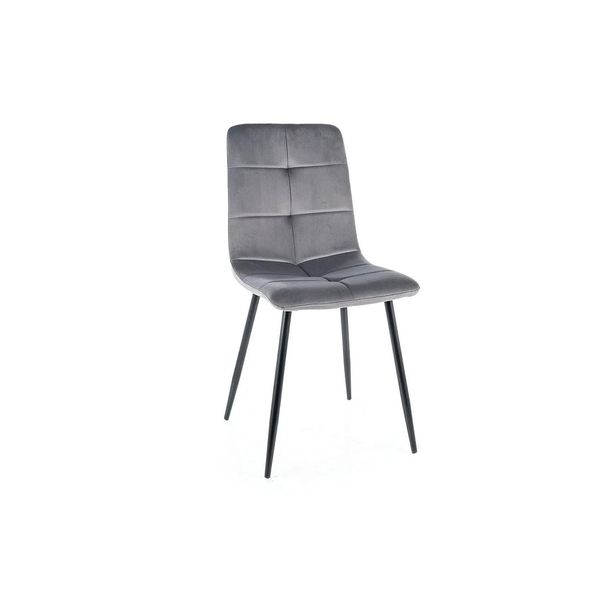 Sedia Da Pranzo Imbottita Kera - Nero / Grigio-image