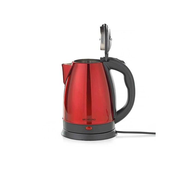 Bollitore Michelino 1800 Watt 1,8 L In Acciaio Inox, Colore: Rosso 20801-image