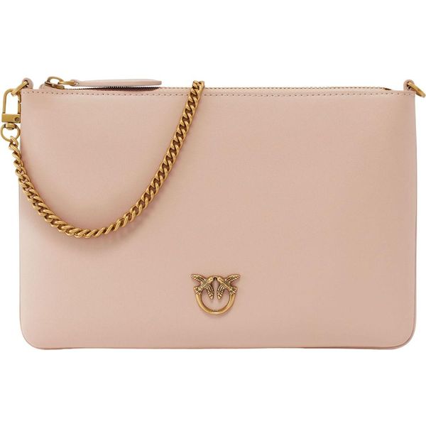 Pinko Borsa A Tracolla Flat Classic Cipria - Antique Gold Rosa Salmone-image