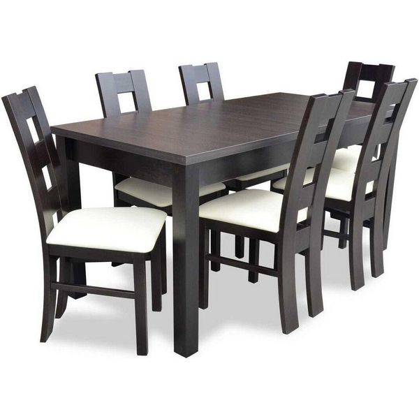 Set Sala Da Pranzo Tavolo Da Pranzo + 6X Sedie 7 Pezzi Jvmoebel-image