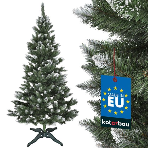 Kotarbau® Albero Di Natale Artificiale Neve 220 Cm Abete Diamante Artificiale Con Supporto In Plastica Albero Di Natale Albero Di Natale-image