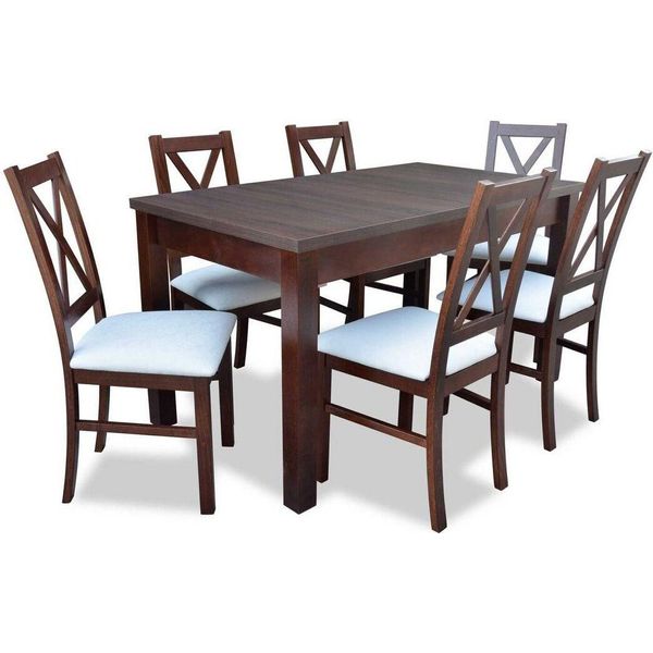 Set Sala Da Pranzo Tavolo Da Pranzo + 6X Sedie 7Pz. Jvmoebel-image