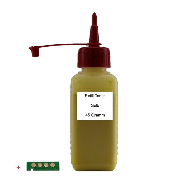 Toner Di Ricarica + Chip Per Samsung CLT-406S CLX-3300 3305 Giallo-image