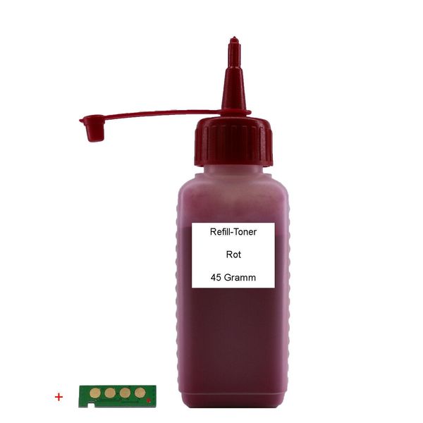 Toner Di Ricarica + Chip Per Samsung CLT-406S CLX-3300 CLX-3305 Rosso-image