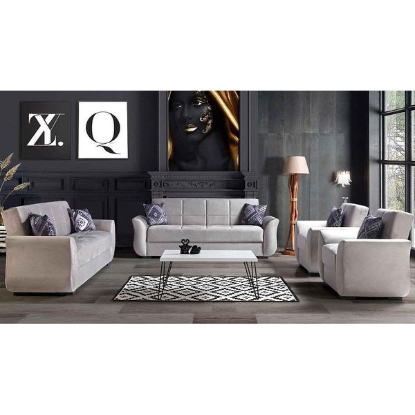 Sofagarnitur 3+2+1+1 Bettfunktion Set Komplett Textil Jvmoebel-image