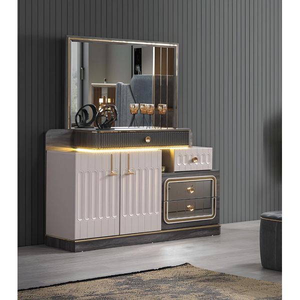 Cassettiera A Specchio Credenza Di Lusso Design Camera Da Letto Cassettiere Jvmoebel-image