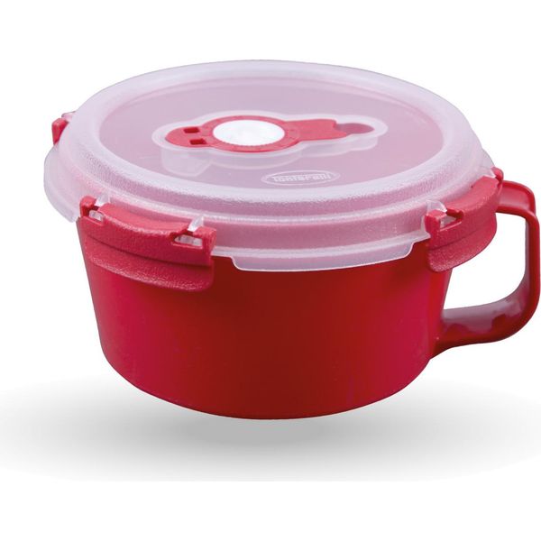 Scatola Per La Conservazione Degli Alimenti (850 Ml) - Rosso - Scatola Per La Conservazione Degli Alimenti Freschi, Ermetica Senza Bpa, Scatola Per La Conservazione, Scatola Per La Preparazione Dei Pasti, Ciotola-image