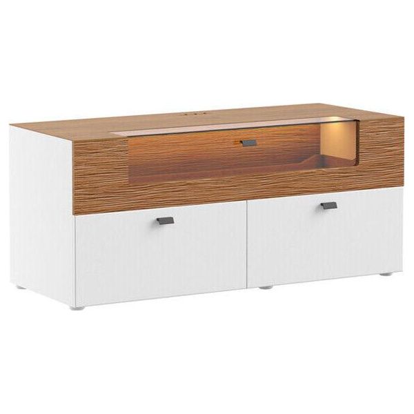 Credenza Tv Bassa Rtv Xxl Mobile Tavolo Soggiorno Moderno Legno 125X55Cm-image