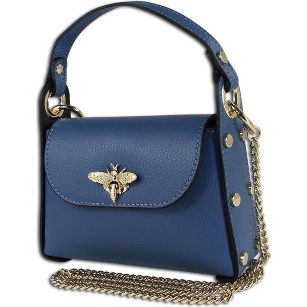 Toscanto Borsa A Tracolla In Pelle Blu OTT817UF-image