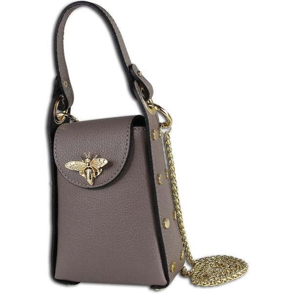 Toscanto Borsa A Tracolla In Pelle Marrone Taupe OTT813UN-image