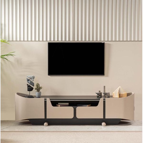 Rtv Porta Tv Basso Soggiorno Legno Beige Tavola Credenza Moderna Jvmoebel-image