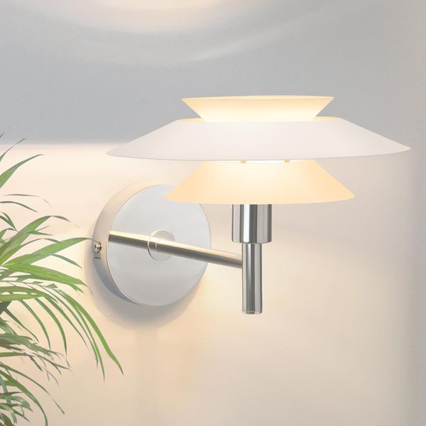 Zmh Lampada Da Parete Per Interni Lampada Da Parete Bianca Moderna G9 Illuminazione Da Parete In Metallo Per Cucina Corridoio Scale Camera Da Letto Soggiorno Camera Dei Bambini-image