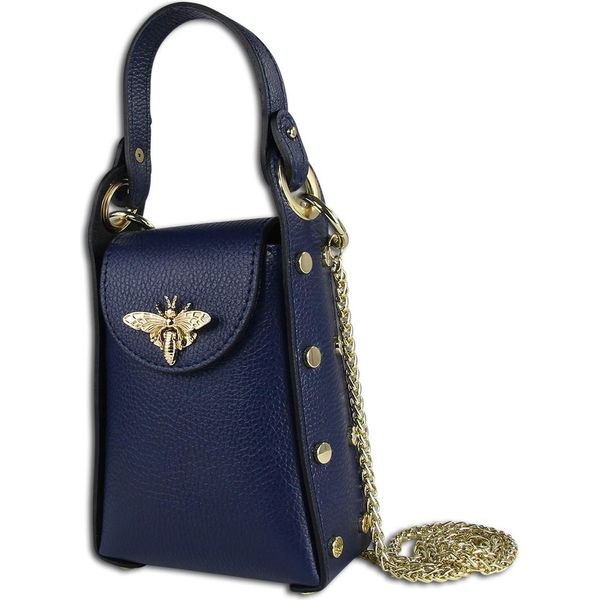 Toscanto Borsa In Pelle A Tracolla Blu OTT813UB-image