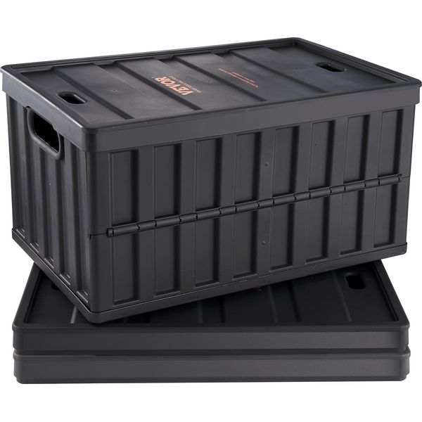 Vevor Set Di 3 Scatole Professionali Pieghevoli Da 65L In Pp Scatola Di Trasporto Con Coperchio Scatola Di Stoccaggio Pieghevole Con Maniglia Scatole Impilabili Scatola Di Stoccaggio Scatole Pieghevoli Scatole Impilabili Per Stoccaggio E Trasporto-image