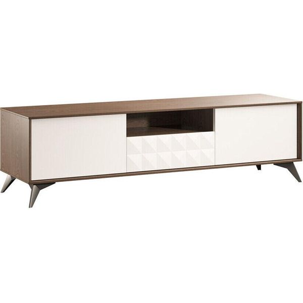 Rtv Design Credenza Tv A Parete Bassa Lusso Nuovi Scaffali Nuovo Mobile Cassettiera-image