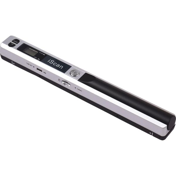 Scanner Portatile Iscan Mini Scanner Portatile Per Documenti Scanner Per Libri A4 Formato Jpg E Pdf 300/600/900 Dpi,Argento-image