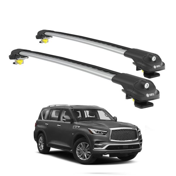 Turtle Portapacchi AIR-1 Infiniti QX80 Z62 2014 - 2024 , Argento-image