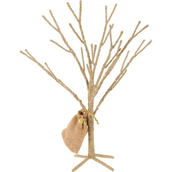 H&S Decorazione Albero Di Natale Oro 30 Led 50 Cm Decorazione Di Natale-image