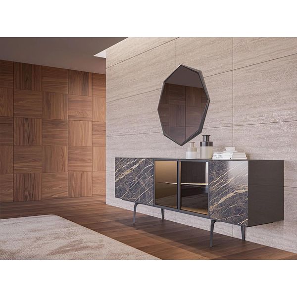 Sala Da Pranzo Tavolo Da Pranzo 4X Sedie Credenza Con Specchio Jvmoebel-image