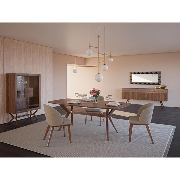Sala Da Pranzo Tavolo Di Lusso 4X Sedie Credenza Vetrina Jvmoebel-image