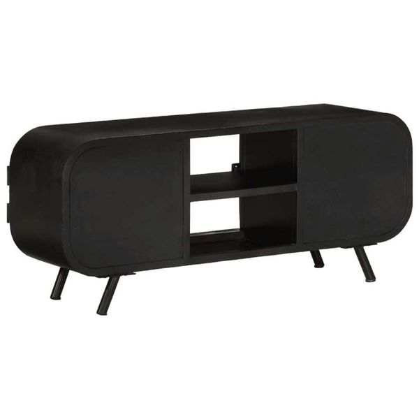 The Living Store Mobile Tv 110X30X45 Cm Legno Di Mango Grezzo-image