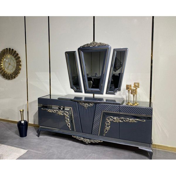 Credenza Credenza Moderna Con 3 Specchi E Spazio Di Archiviazione Barocco Jvmoebel-image