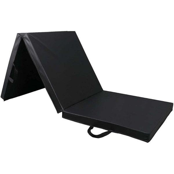 Tappetino Sportivo Pieghevole - Nero - 180 X 60 X 5 Cm - Extra Spesso - Tappetino Yoga Pieghevole - Tappetino Fitness Pieghevole - Tappetino Per Yoga, Meditazione, Sport E Ginnastica - Tappetino Per Ginnastica-image
