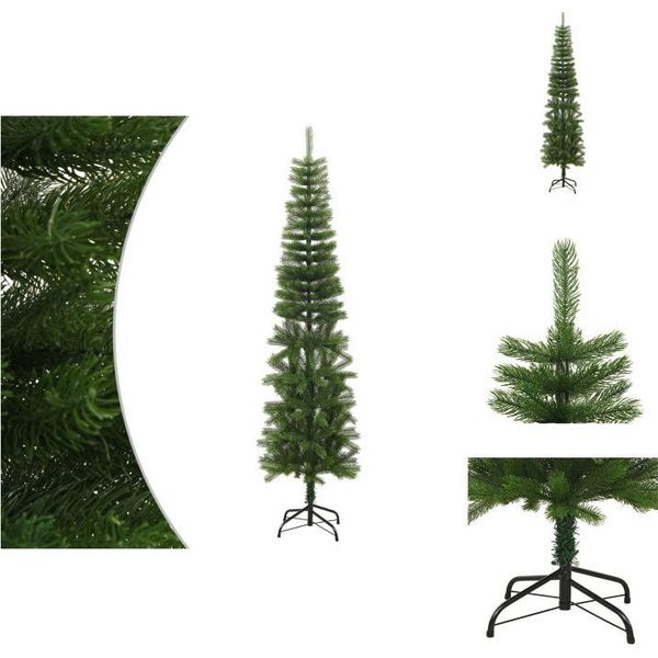 Vidaxl Albero Di Natale Artificiale Con Supporto Slim 240 Cm Pe - Alberi Di Natale-image