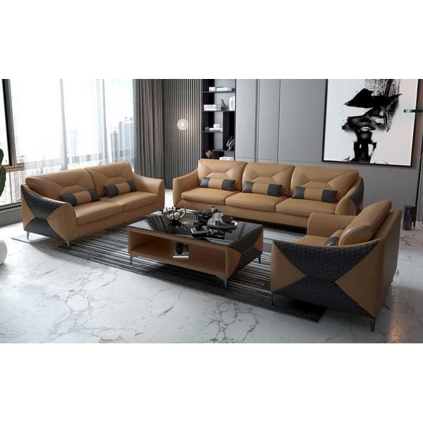 Set Di Divani 321 Posti Marrone Moderno Jvmoebel-image