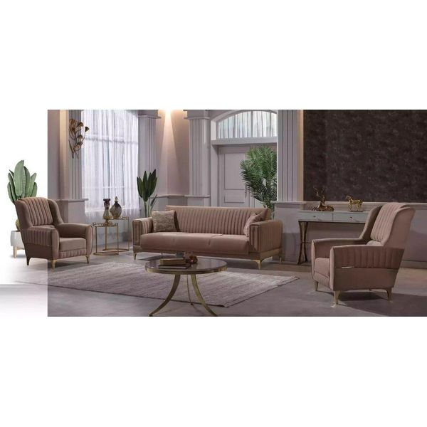 Divano Di Design 3+1+1 Posti Divani Divani Beige Jvmoebel-image